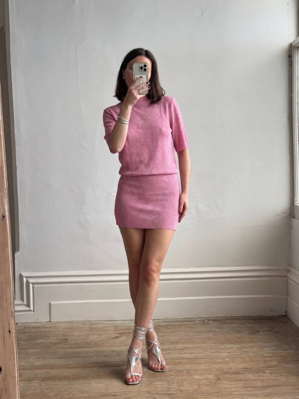 SER.O.YA Rae Metallic Mini Dress